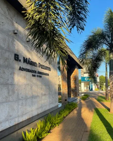 Fachada do escritório G. Mário Pizzatto Advogados Associados em Palotina-PR